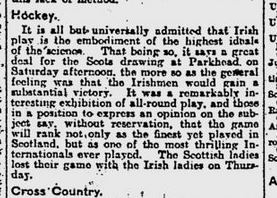 4 Mar 1907 Hockey at Celtic Park