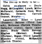 02/06/56 Motherwell Stadium St Teresa’s, Newarthill Building Fund LANARKSHIRE SELECT 4 CELTIC 1938 EXHIBITION X1 4