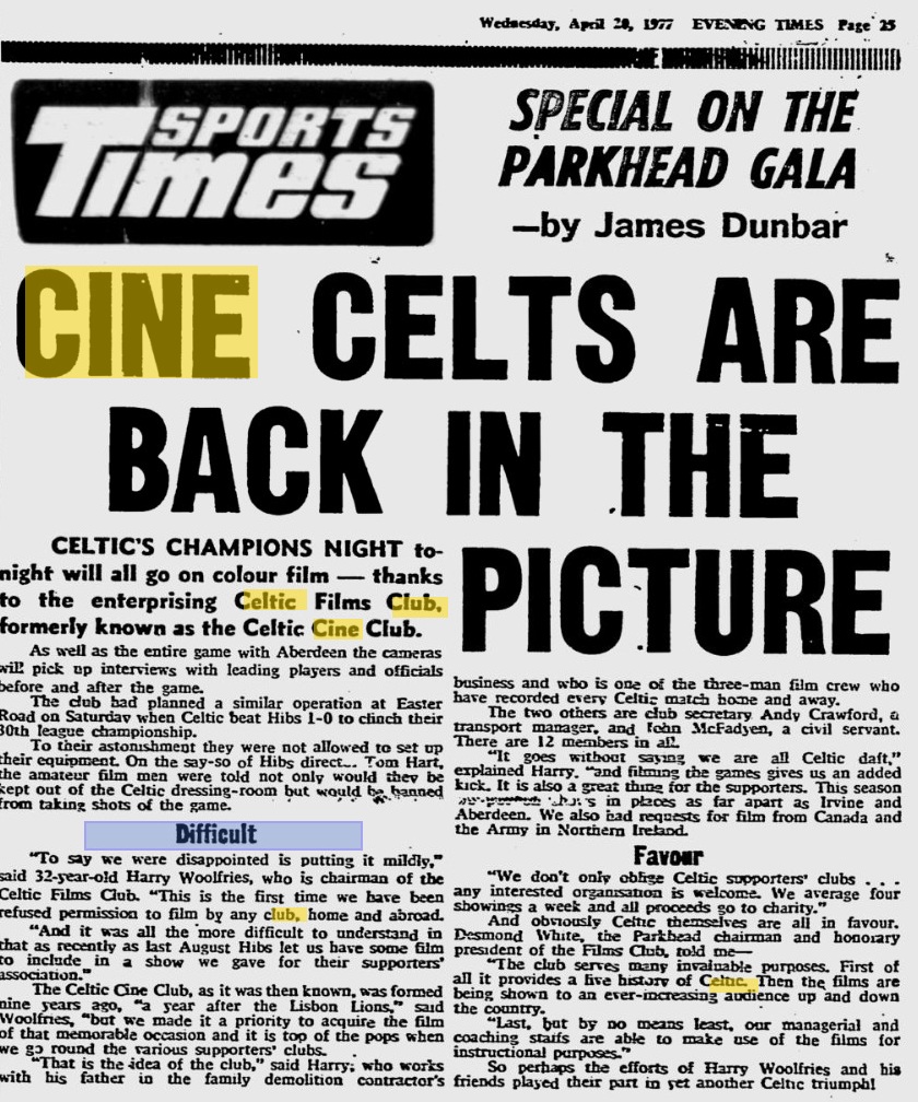 Celtic Cine Club - Pic Celtic Cine Club - Pic