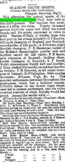 CELTIC SPORTS 19TH AUG 1893 CELTIC SPORTS 19TH AUG 1893