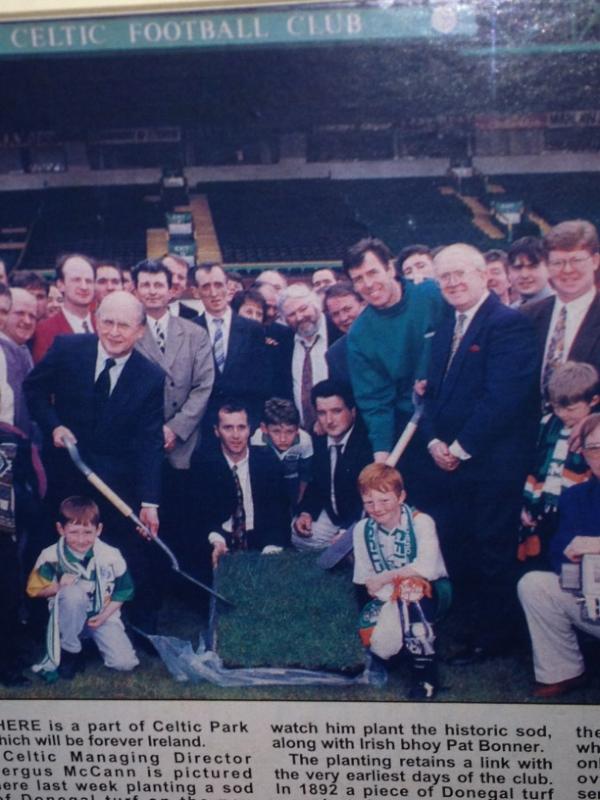 Celtic Park - First Turf of Grass - Pic