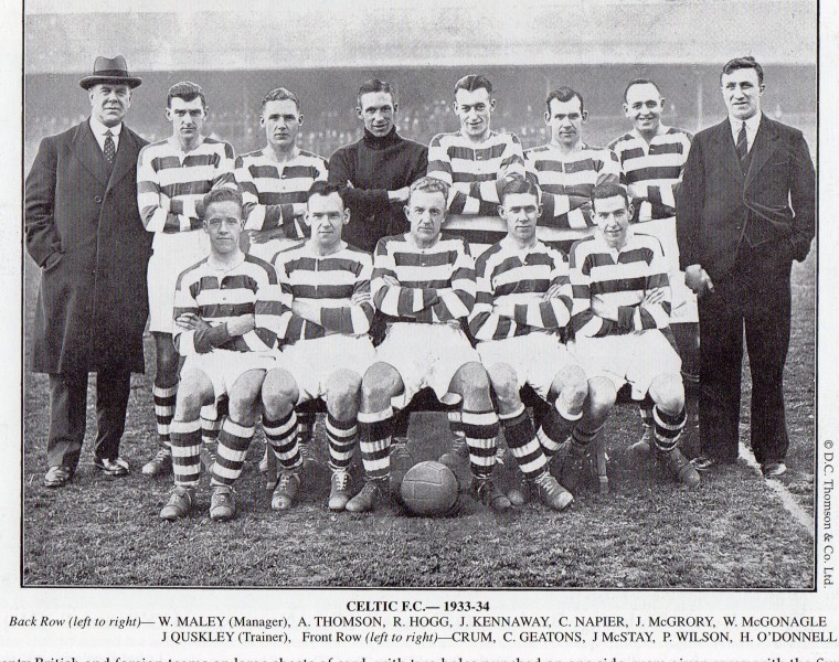 Celtic Team Line-Up 1933-34 - The Celtic Wiki