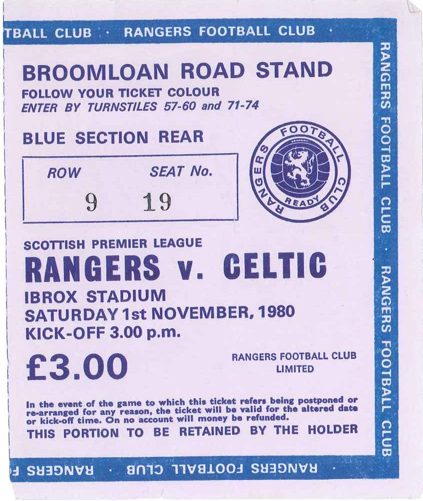 Rangers 1980/11/1 Rangers 1980/11/1
