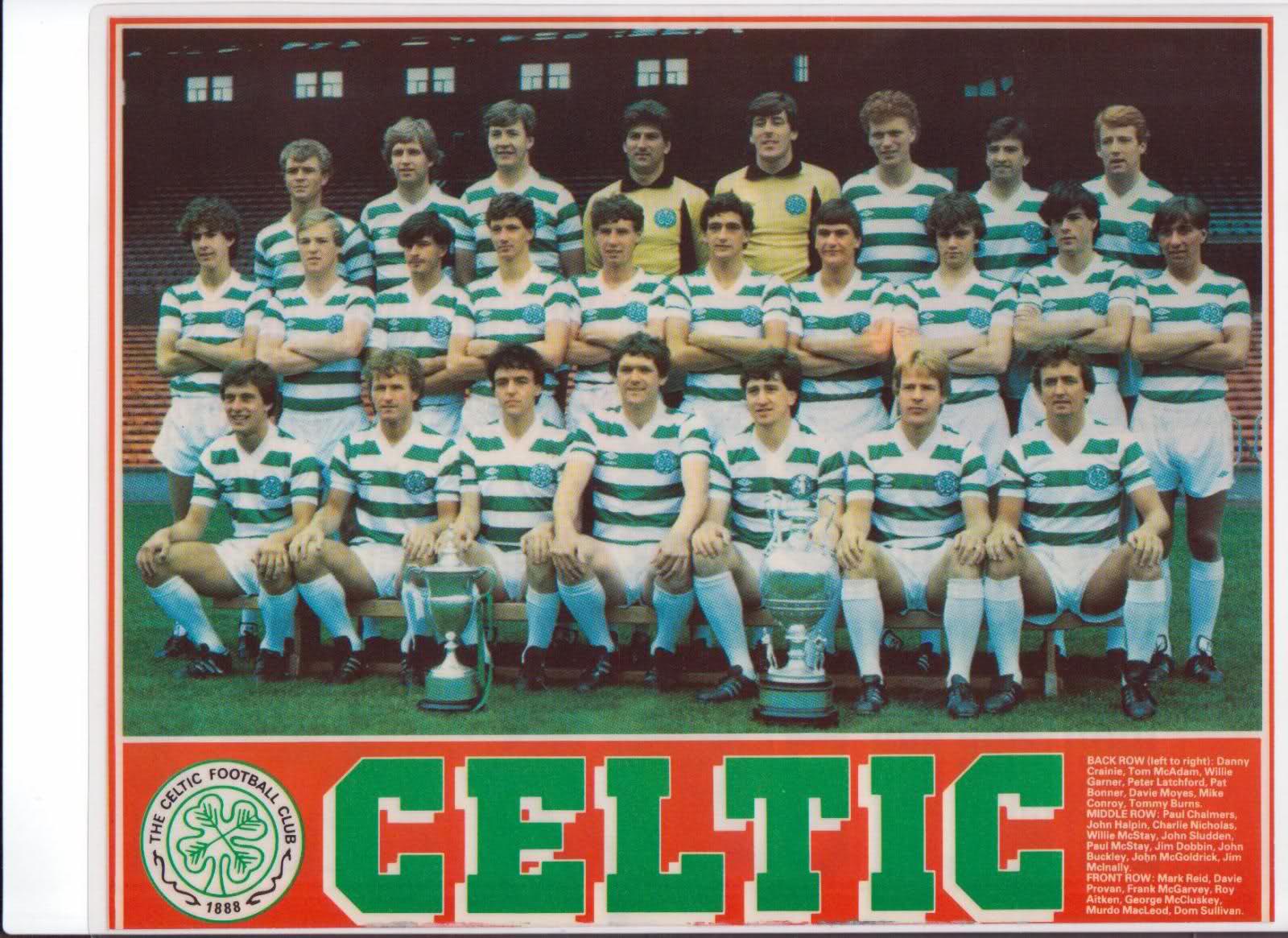 Celtic Team Line-Up 1980-81 - Pic Celtic Team Line-Up 1980-81 - Pic