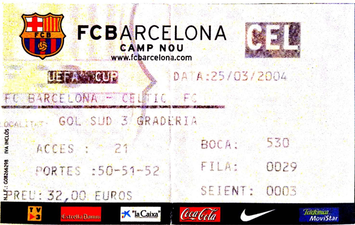 Barcelona Vs Celtic, UEFA Cup 2004 Barcelona Vs Celtic, UEFA Cup 2004