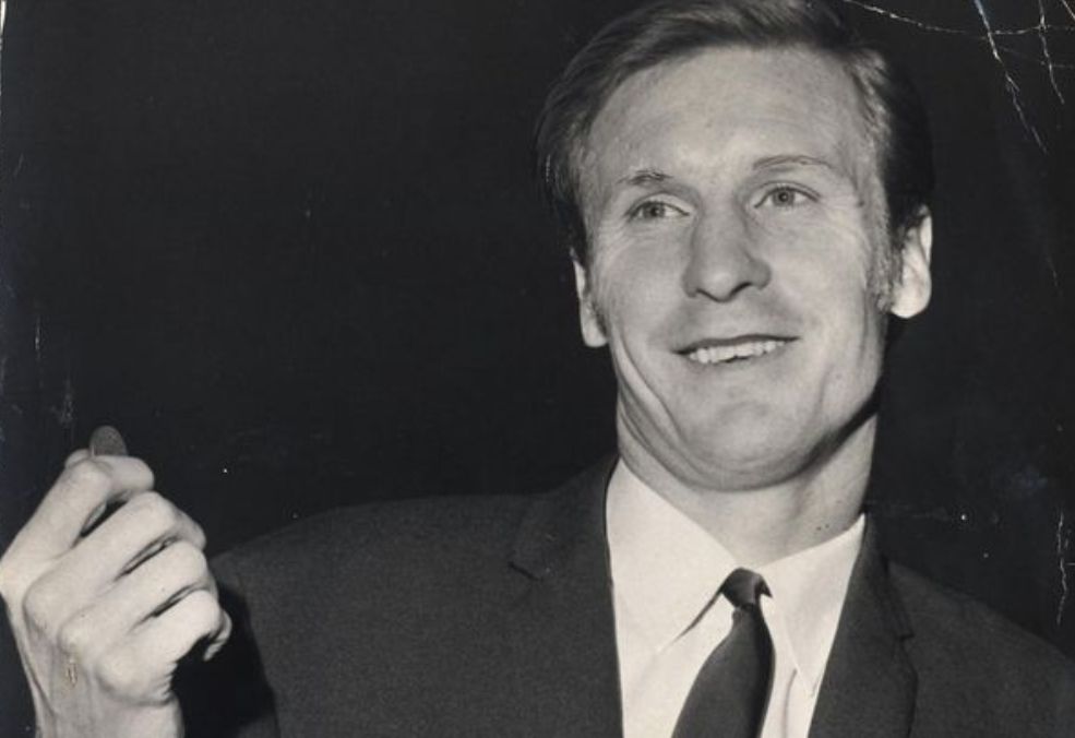 McNeill poses with Dutch coin 1969
