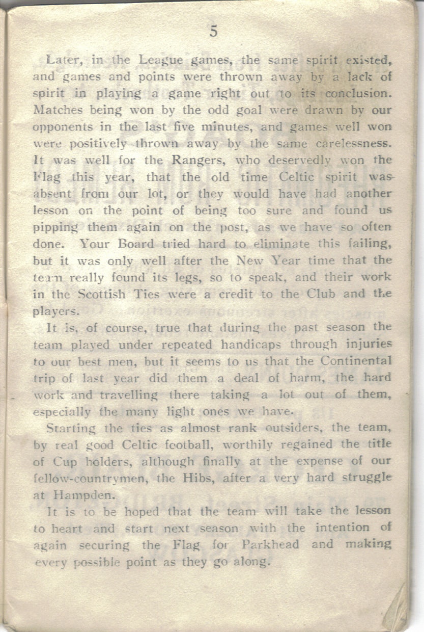 Season Review 1922-23 - The Celtic Wiki