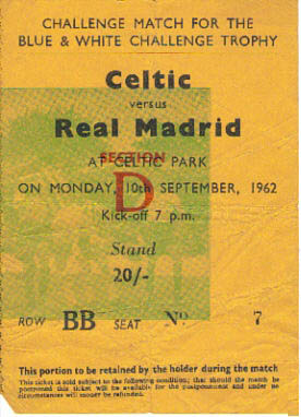 1962-09-10: Celtic 1-3 Real Madrid, Friendly - The Celtic Wiki