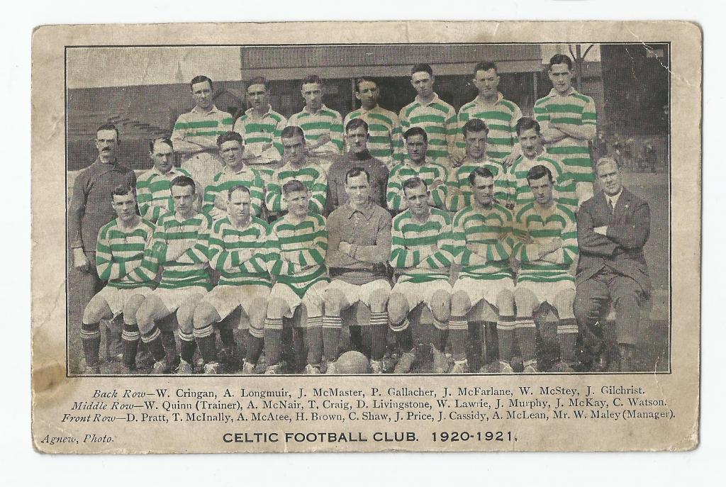 Celtic Team Line-Up 1920-21 - The Celtic Wiki