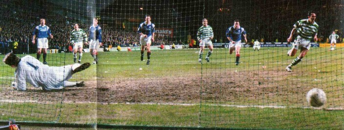 Paolo slides the penalty home for the second goal