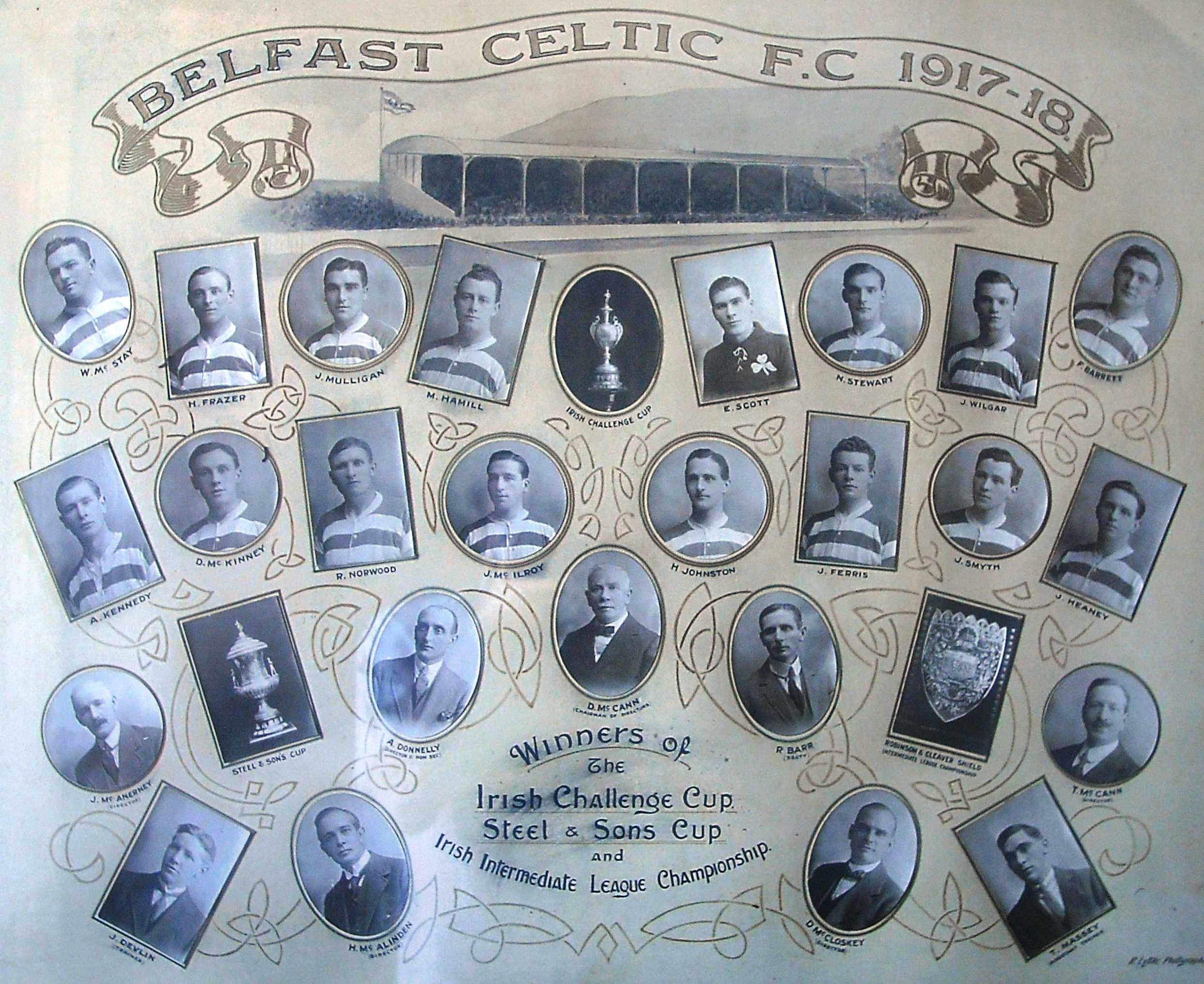 Belfast Celtic team fromt the 1st World War Belfast Celtic team fromt the 1st World War