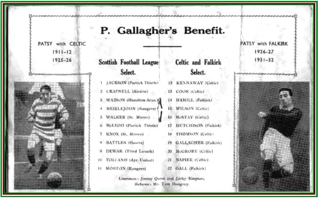 Patsy Gallagher Testimonial programme
