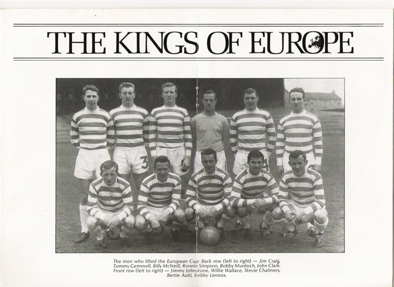 Celtic Team line-up 1966-67