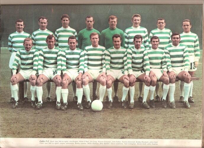 Celtic Team Line-Up 1968-69 - Pic Celtic Team Line-Up 1968-69 - Pic