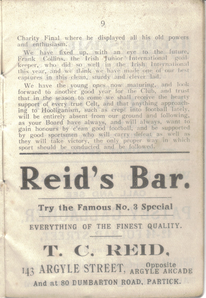 Season Review 1920-21 - The Celtic Wiki