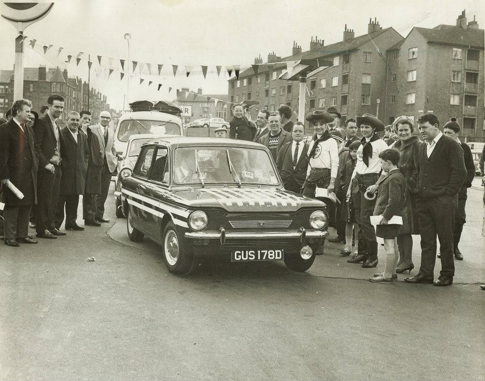 Convoy of cars leaving Glasgow for Lisbon 67 Convoy of cars leaving Glasgow for Lisbon 67