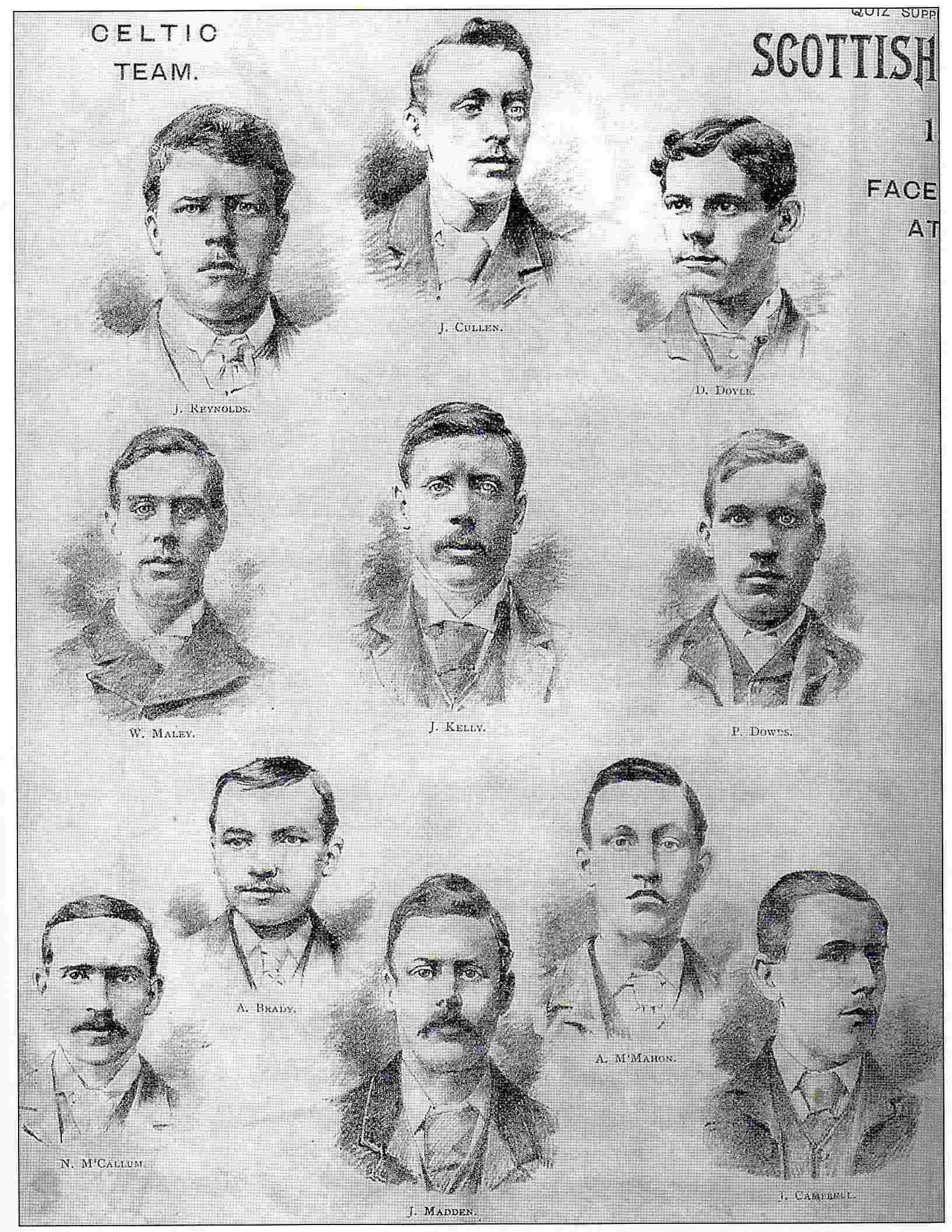1892 Celtic Scottish Cup winning team - drawing 1892 Celtic Scottish Cup winning team - drawing