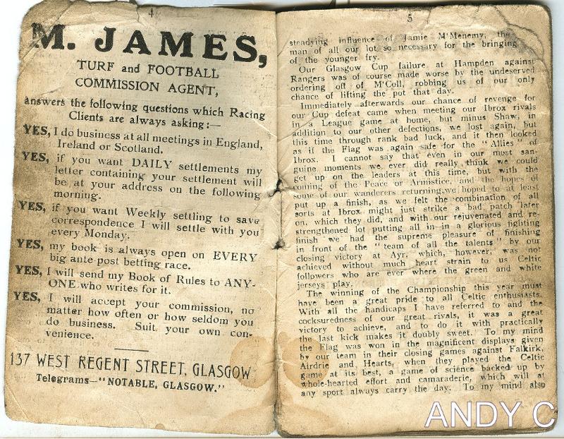Season Review 1918-19 - Pic