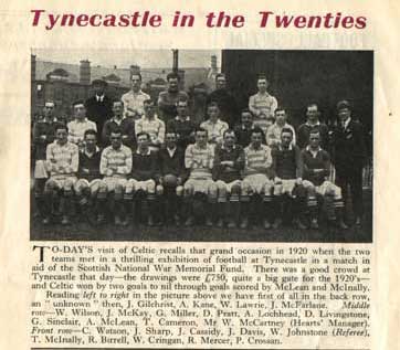 Celtic team line-up 1919-20 - Kerrydale Street