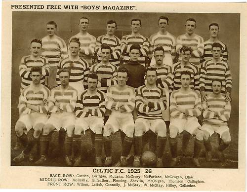 Celtic Team Line Up 1925 Celtic Team Line Up 1925