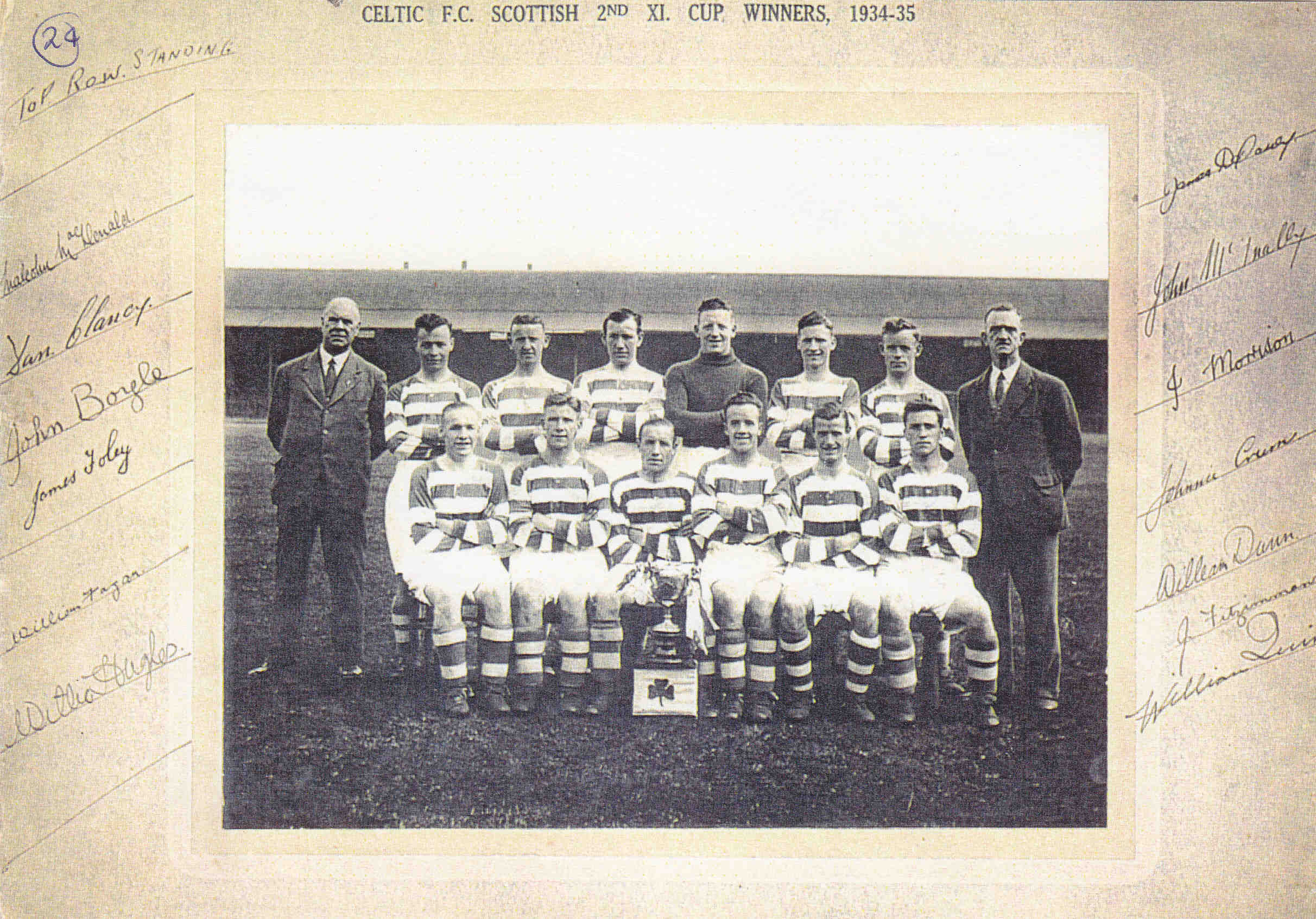 Celtic Team Line-Up 1934-35 - Pic