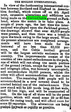 Celtic Park alterations 1896