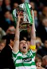 Mick with League Cup